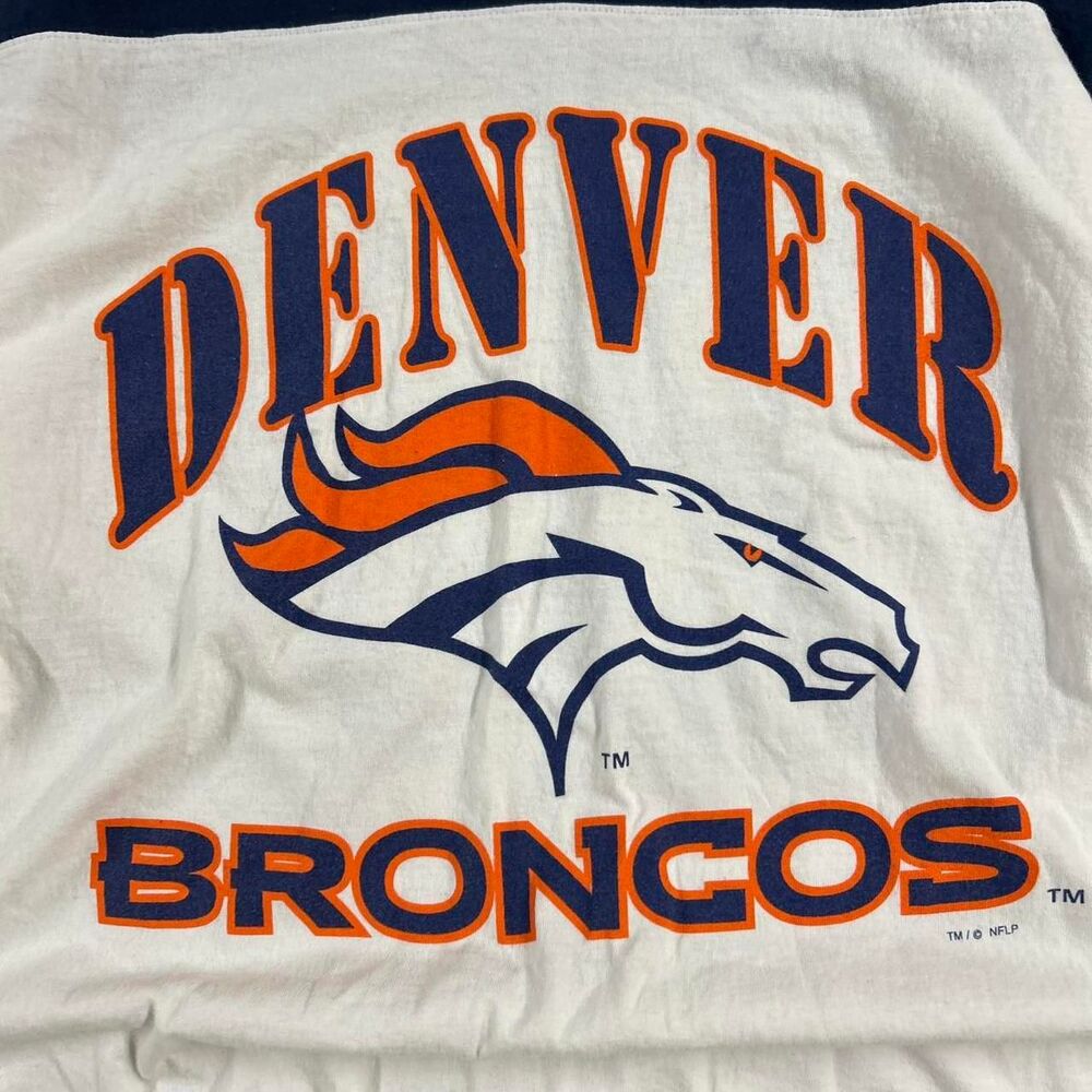 Vintage Denver Broncos NFL Football Jersey Shirt with blue/orange horse head - Picture 5 of 7